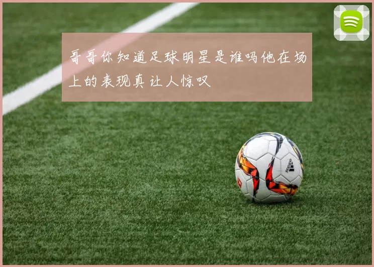哥哥你知道足球明星是谁吗他在场上的表现真让人惊叹